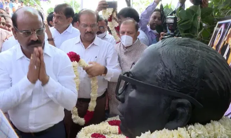 Pradip Parmar, Minister of Social Justice and Empowerment paid respect to Bharat Ratna Dr. Baba Saheb Bhimrao Ambedkar