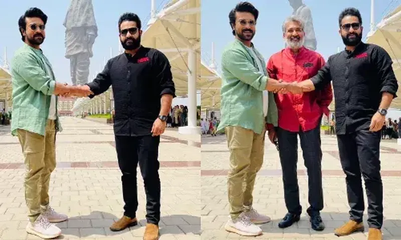SS Rajamouli's magnum opus 'RRR' becomes the first film to visit Statue of Unity for movie promotions!