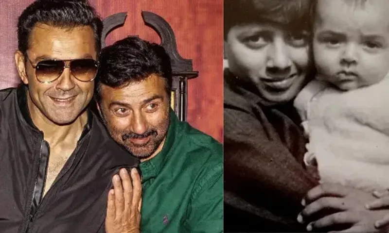 Sunny Deol wishes Bobby Deol a happy birthday, shares a sweet childhood photo