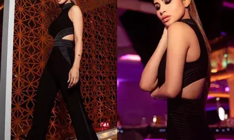 Mouni Roy looks hot in a Rs 60k black jumpsuit, poses like a boss lady