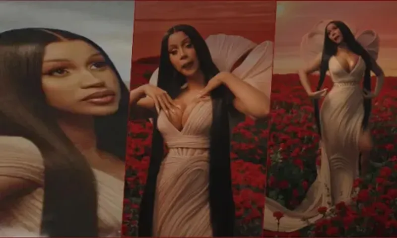 Cardi B wows in a sculpted Gaurav Gupta couture dress in her latest music video