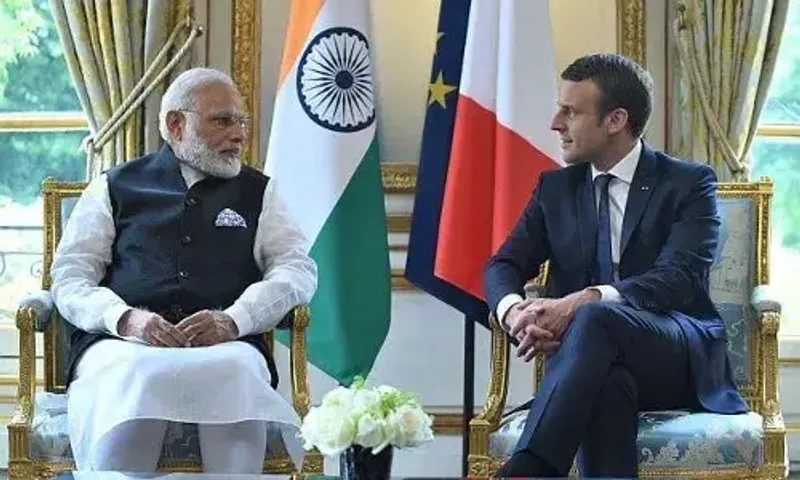 PM Modi holds talks with French President Emmanuel Macron in Paris
