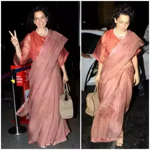 Kangana Ranaut's prettiest desi avatar at airport