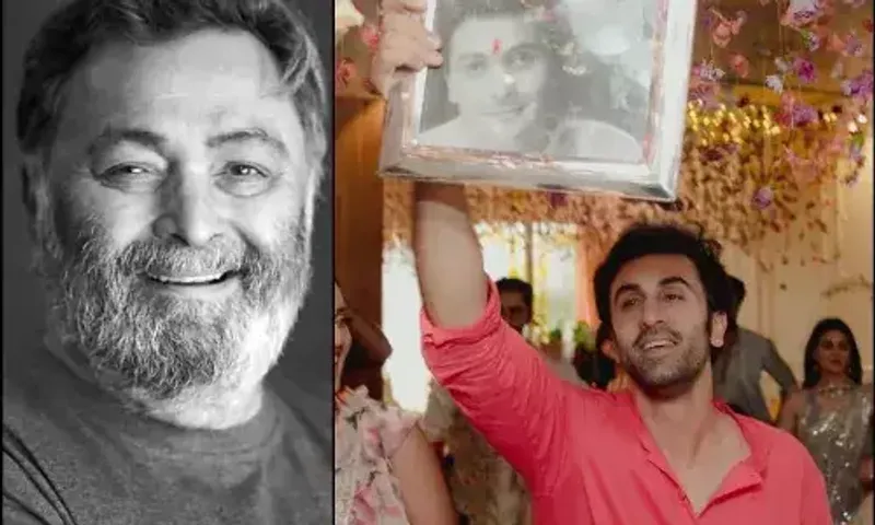 Ranbir Kapoor holds Rishi Kapoor's frame, in inside pics from Mehndi