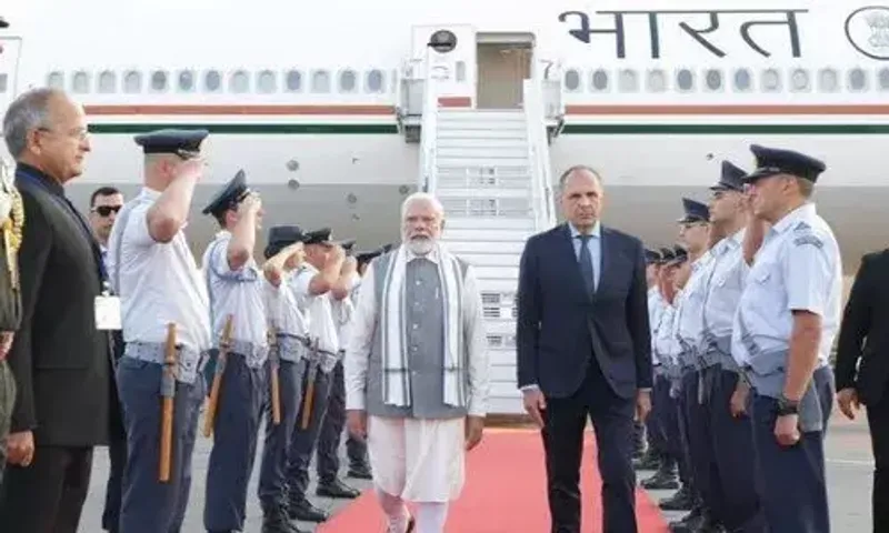 PM Narendra Modi arrives in Greece