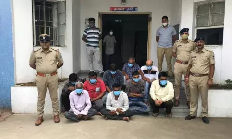 Savli police nabbed nine for cheating a retired teacher in the name of black turmeric