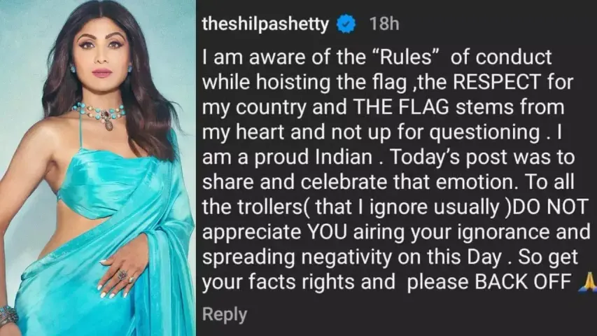 Shilpa Shetty getting trolled for wearing shoes while hoisting flag, She said 'I am aware of the rules of conduct'