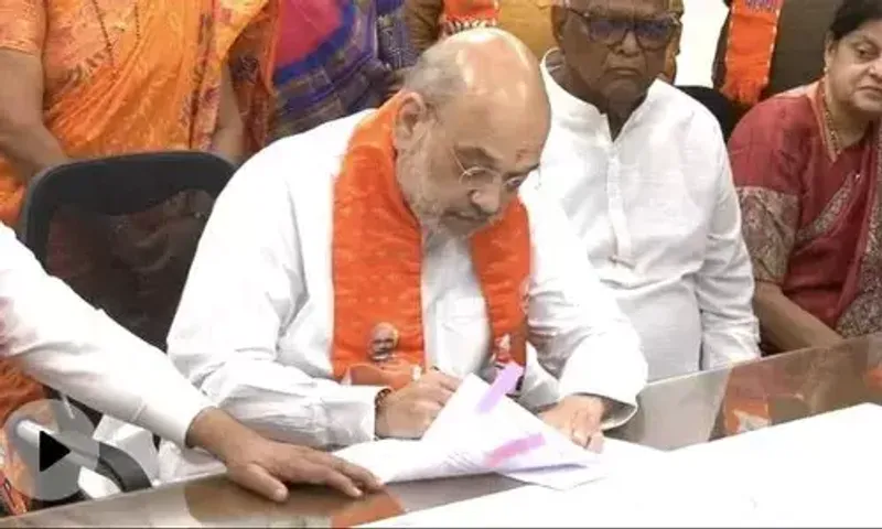 Amit Shah files nomination papers from Gandhinagar