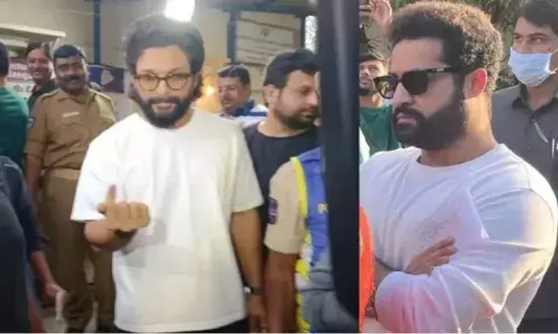 Allu Arjun, Jr NTR, Rajamouli cast their votes, urges people to exercise their rights