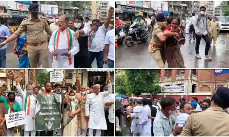 Vadodara Congress protest against Gyanshakti celebration by the BJP government