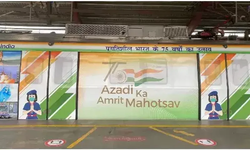 To honour the 'Azadi Ka Amrit Mahotsav,'Delhi Metro launched a special train