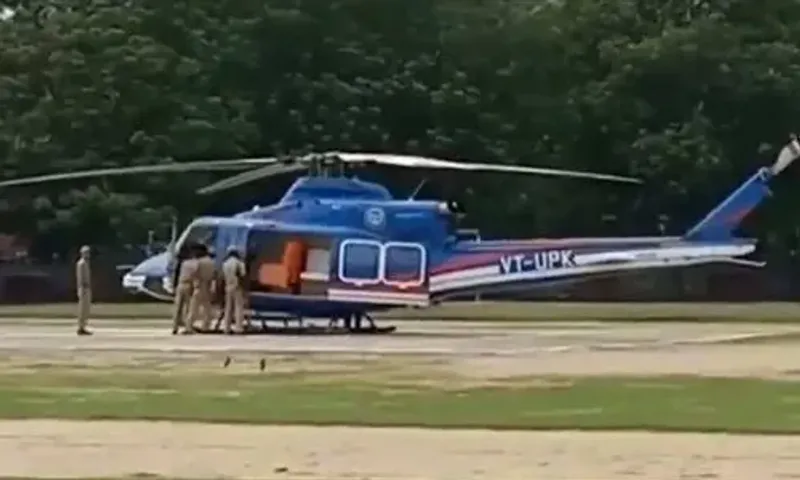 Yogi Adityanath's helicopter makes emergency lands in Varanasi after bird hit