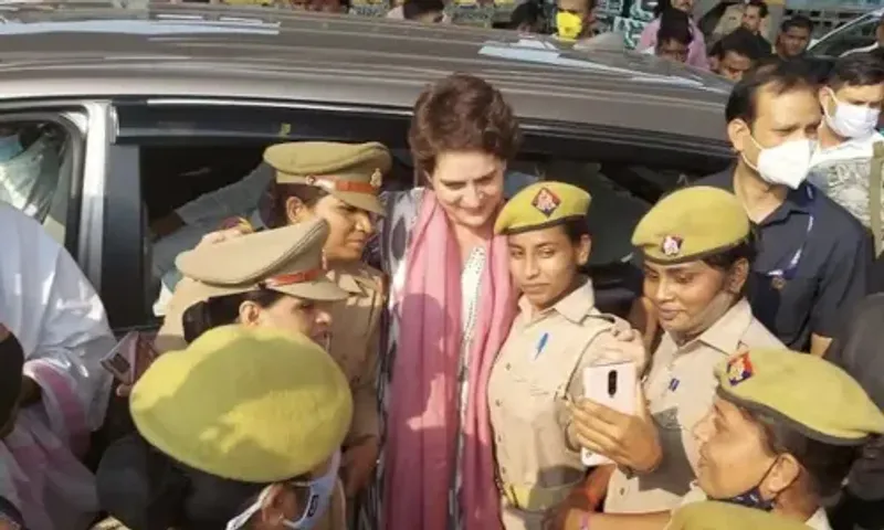 UP Police to take action against women constables who posed for selfies with Priyanka Gandhi Vadra