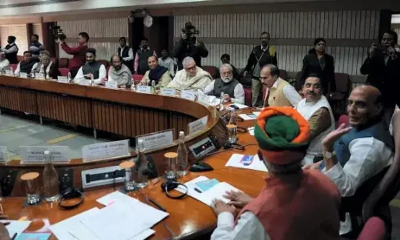Government holds all-party meeting in New Delhi ahead of Winter Session of Parliament beginning Monday