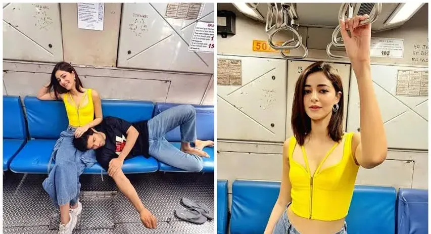 Ananya Panday, Vijay Deverakonda board Mumbai local train to promote Liger