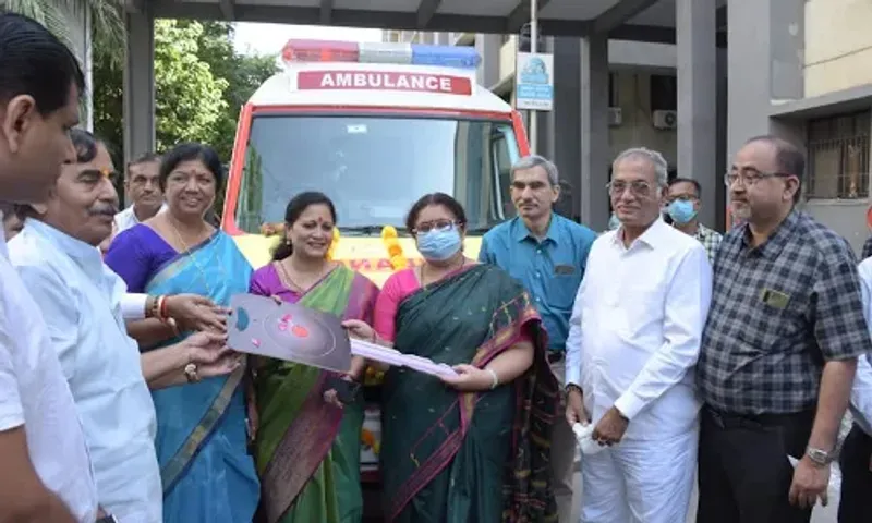 Minister of State for Women and Child Development Manisha Vakil launched ICU on Wheels ambulance at Gotri hospital in Vadodara