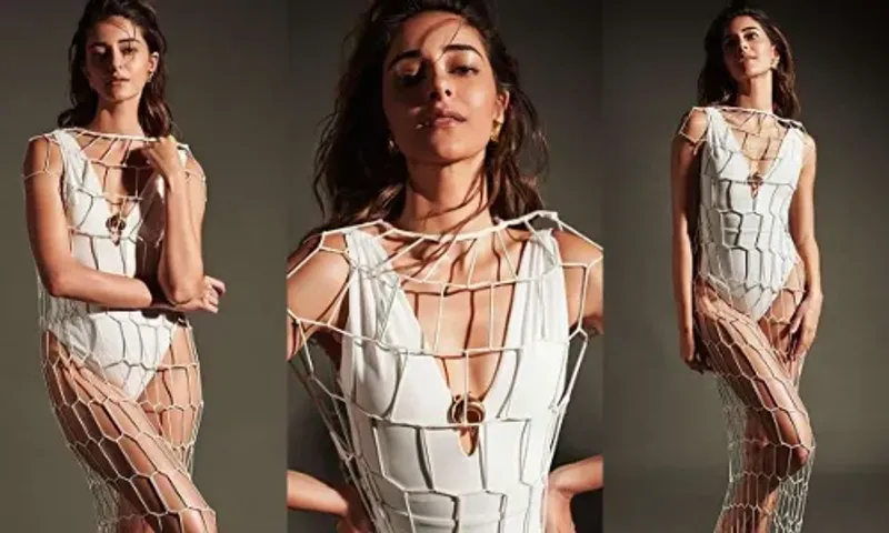 Ananya Panday poses in a white monokini with net for a bold photoshoot, trolled herself