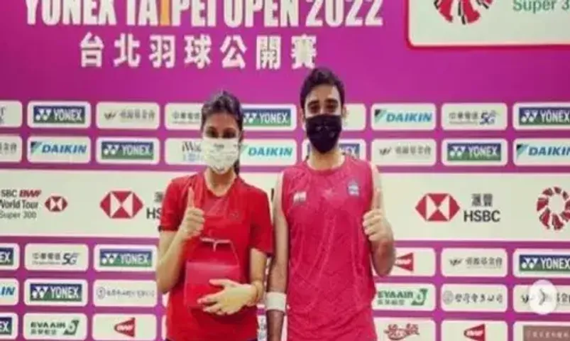 Tanisha Crasto and Ishaan Bhatnagar enters pre-quarterfinals of Taipei Open Super 300 tournament