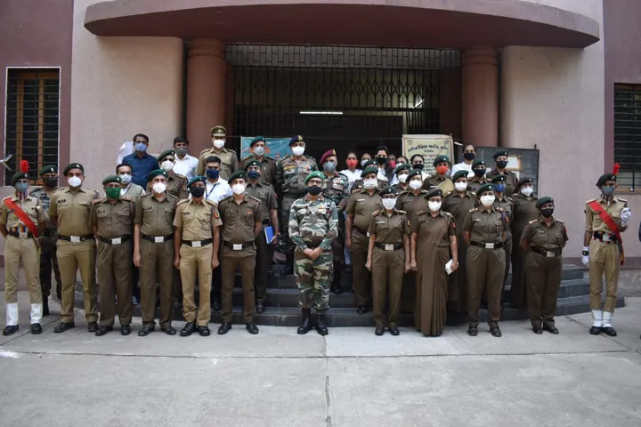 ADG NCC visits group headquarters Rajkot