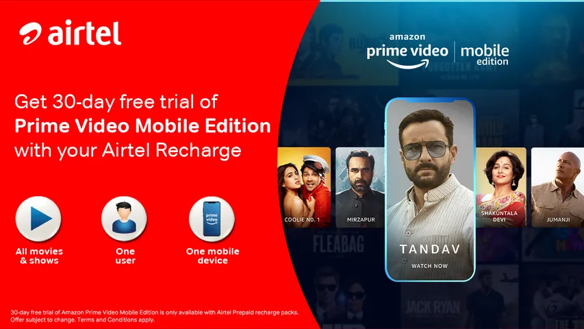 Amazon launches its worldwide first mobile-only video plan in India: Prime Video Mobile Edition