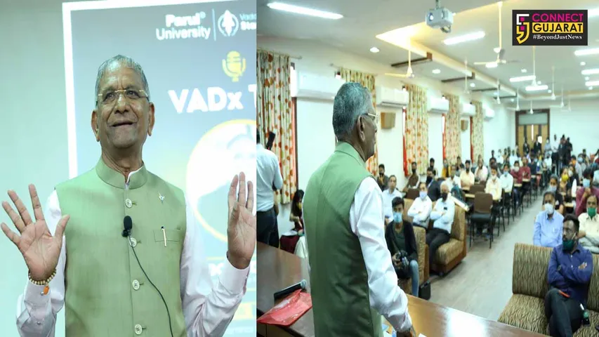 Diamond industry king Govind Dholakia addressed entrepreneurs of Central Gujarat in the ‘VADx Talk’ organized by Parul University