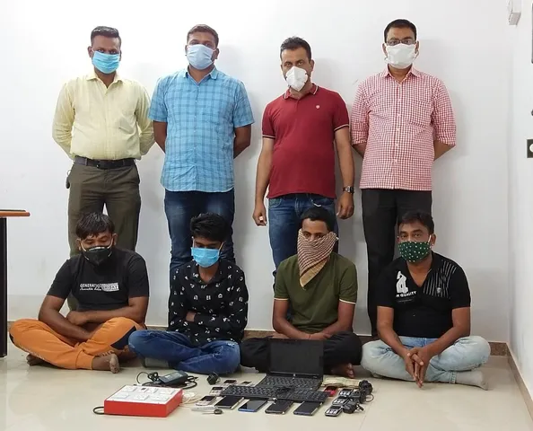 Vadodara rural SOG busted a online cricket betting racket