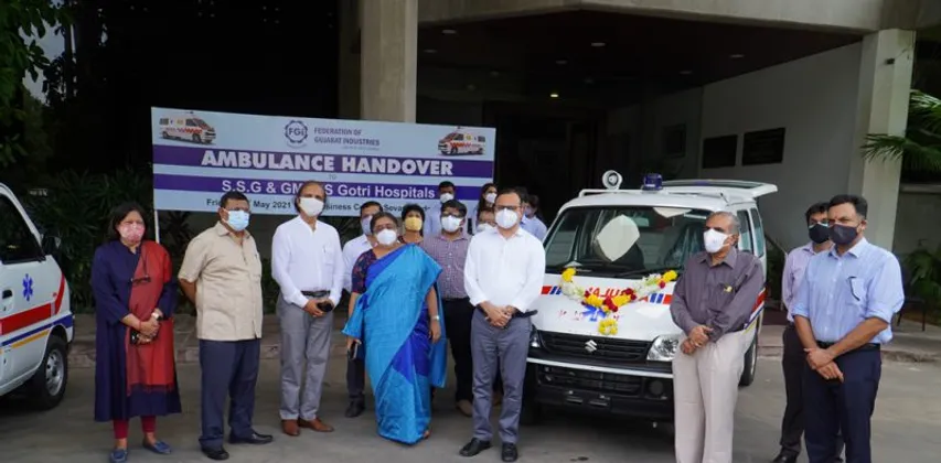 FGI donate two ambulances to SSG and Gotri hospitals in Vadodara