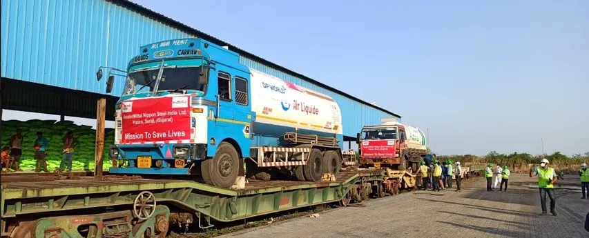 Two more Oxygen Express departs from Vadodara division of Western Railway