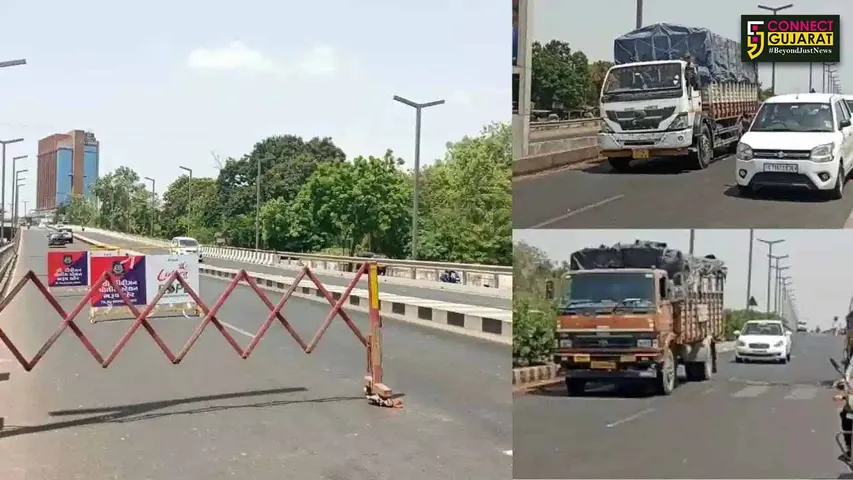 Narmada Maiya Bridge ban on heavy vehicle
