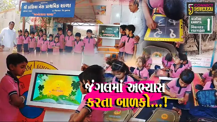 જૂનાગઢ : ગીર સાસણના જંગલમાં પ્રાથમિક શાળામાં અભ્યાસ કરતા બાળકોએ ભારતીય સંસ્કૃતિનો વારસો જીવંત રાખ્યો
