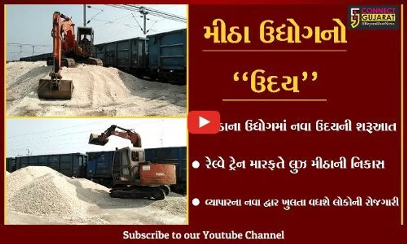 સુરેન્દ્રનગર : ઇતિહાસમાં પ્રથમવાર રેલ્વે મારફતે મીઠાની નિકાસ, વ્યાપારના નવા દ્વાર ખુલ્યા...