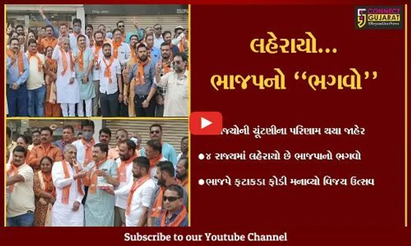 ભરૂચ : 4 રાજ્યમાં ભાજપનો ભગવો લહેરાયો, ભાજપના કાર્યકરોએ વિજય ઉત્સવ મનાવ્યો...