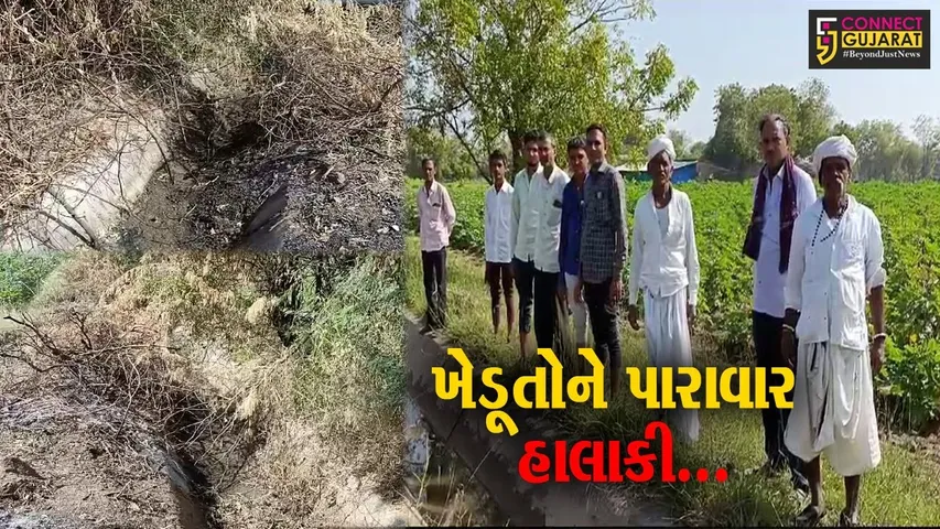 પાટણ : રાધનપુરના સુરકા ગામે નર્મદા નિગમની કેનાલમાં યોગ્ય સાફ-સફાઈ ન થતાં ખેડૂતો પરેશાન...
