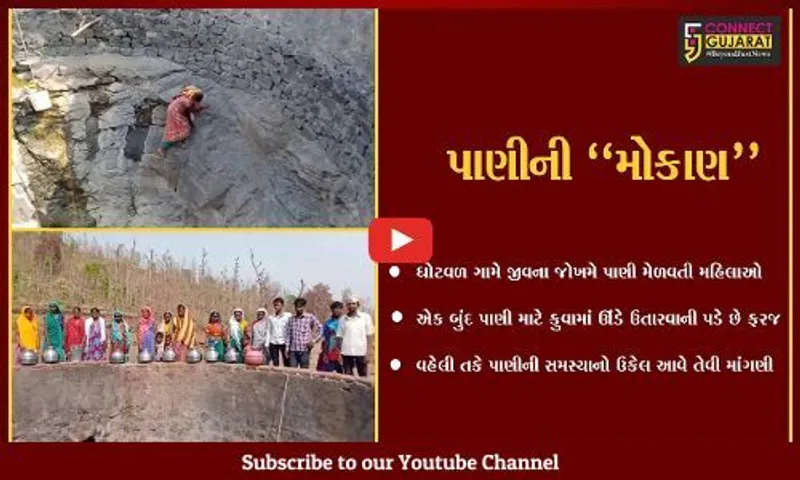 વલસાડ : જીવના જોખમે કુવામાં ઊંડે ઉતરીને પાણી મેળવતી ઘોટવળ ગામની મહિલાઓ...