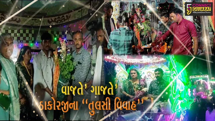 ઉના તાલુકાના વાંસોજ ગામે યોજાયો ભવ્ય તુલસી વિવાહ પ્રસંગ, ધર્મપ્રેમી ગ્રામજનો ઉપસ્થિત રહ્યા...