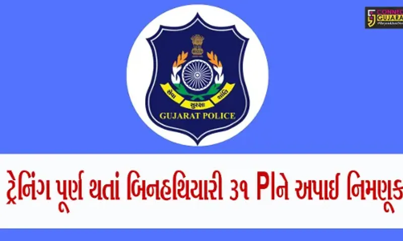 ટ્રેનિંગ પૂર્ણ થતાં બિનહથિયારી 31 PIને અપાઈ નિમણૂક,જુઓ લિસ્ટ