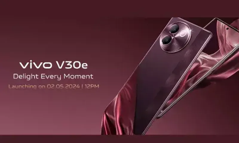 Vivo V30e 5G 2 મેના રોજ લોન્ચ થશે, પાવરફુલ ચિપસેટ 5500 mAh બેટરી સાથે ઉપલબ્ધ.