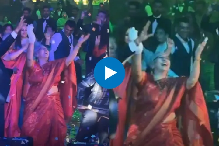 Elderly woman dancing