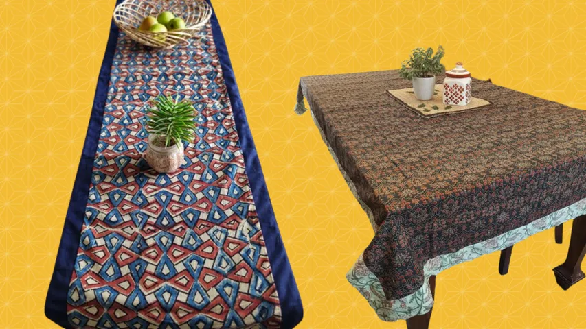 #LocalWaliDiwali Ajrakh Table Linen