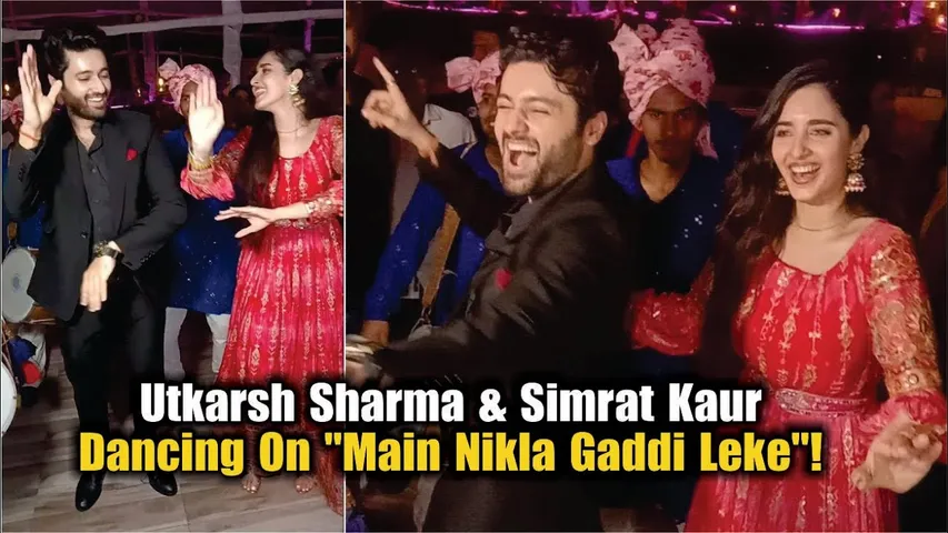  gadar 2  utkarsh sharma & simrat kaur dancing on main nikla gaddi leke song