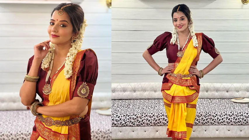 Ganesh Chaturthi Saree look Monalisa