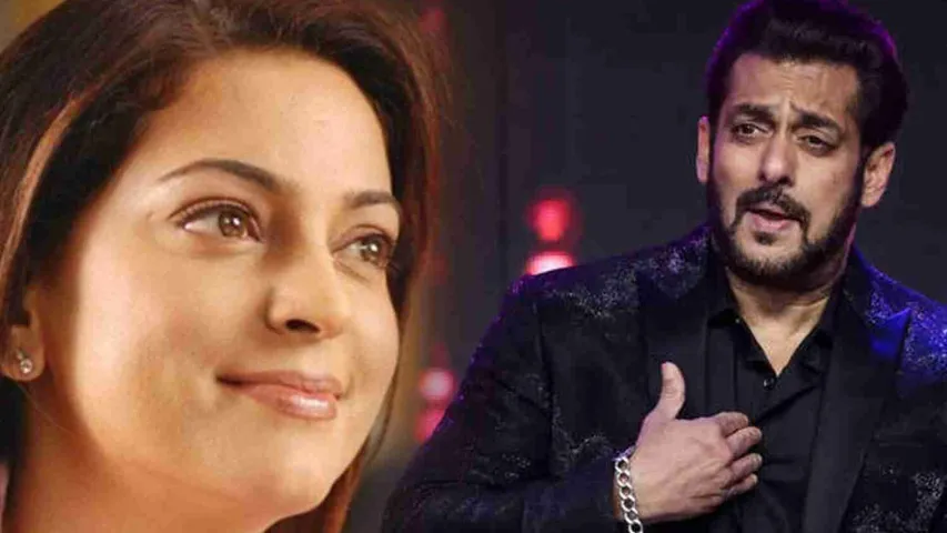 Juhi Chawla and Salman Khan 