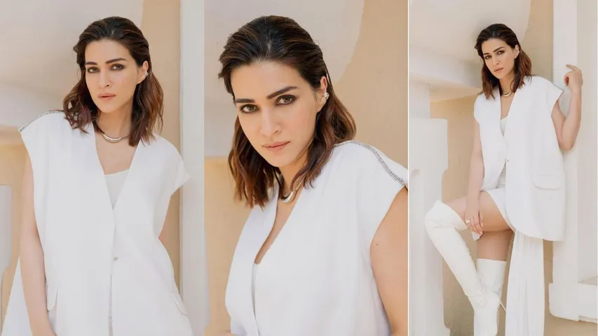 Kriti Sanon Latest Photos: वाइट शॉर्ट ड्रेस में कृति सेनन ने बिखेरा जलवा,  देखिए एक्ट्रेस का लेटेस्ट लुक