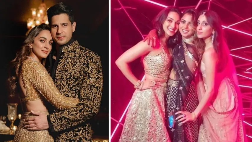 Viral: Kiara Advani has fun with bridesmaids Isha Ambani and Anissa Malhotra in her sangeet