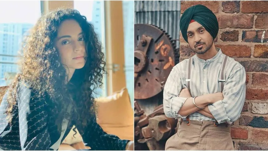 Diljit Dosanjh and Kangana Ranaut