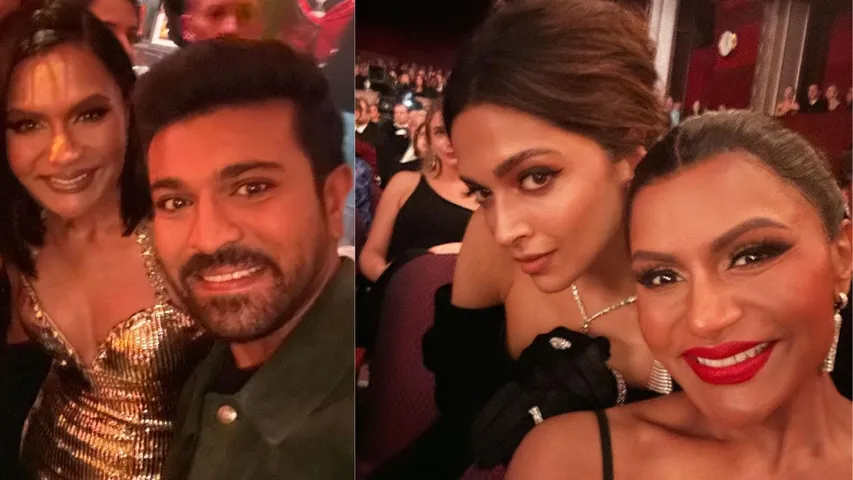 Mindy Kaling meets Deepika Padukone and Ram Charan, see pics