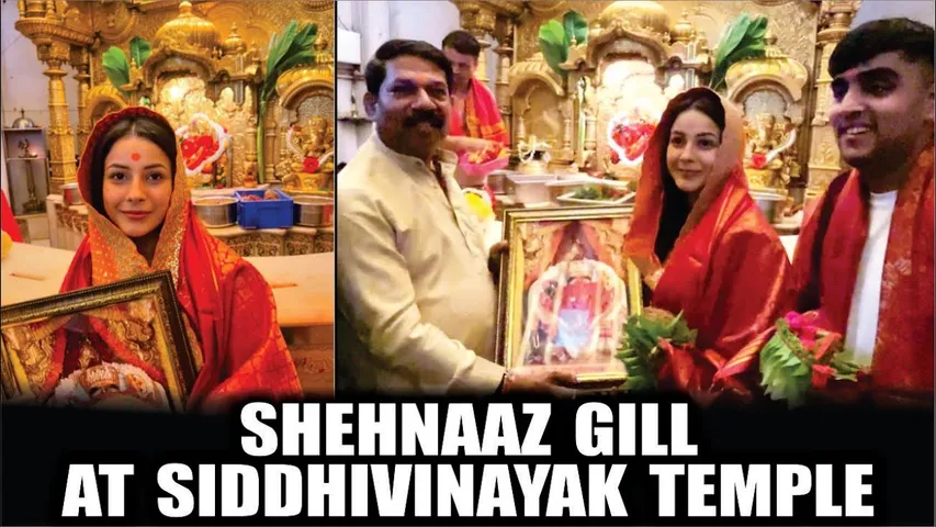 Shehnaaz Gill At Siddhivinayak Temple | Shehnaaz distributes Prasad To Media | Shehnaaz Gill Spotted