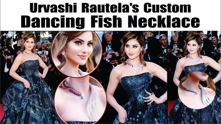 Urvashi Rautela Cannes 2024 | Urvashi Rautela's Custom Dancing Fish Necklace Grabs All Attention