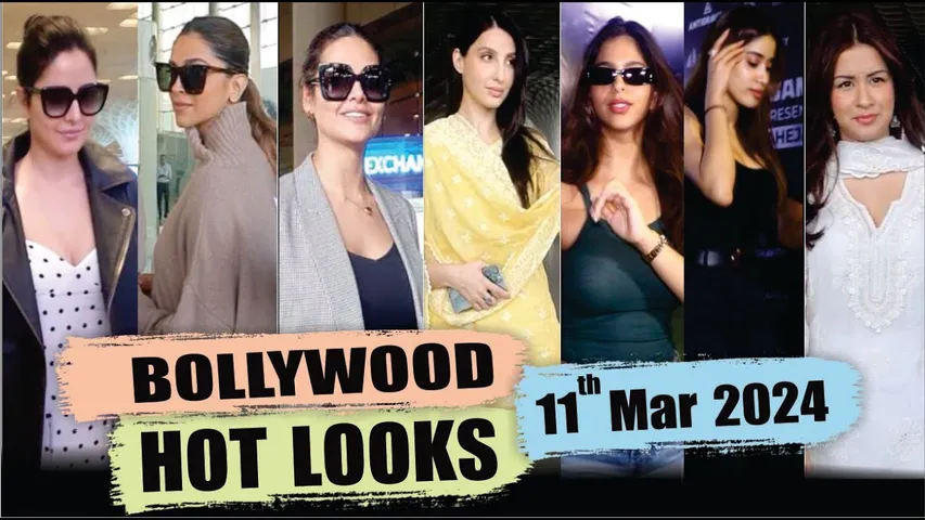 Katrina Kaif, Deepika Padukone, Janhvi Kapoor & Other Celebs Spotted Today | 11th Mar 2024 | 10 PM