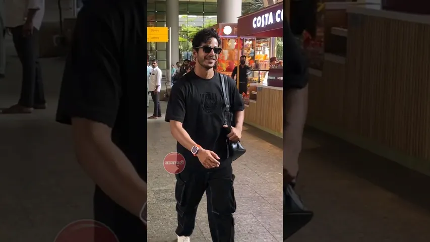 Ishaan Khattar Spotted In An All Black Outfit At Mumbai Airport